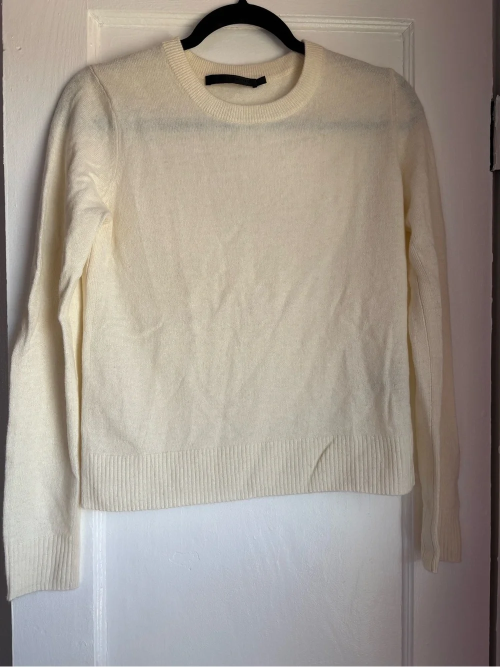 Jenni Kayne Everyday Sweater Natural Oatmeal XS Luxury Minimalist Knit